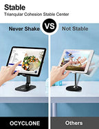 OCYCLONE Phone Stand, Adjustable Height and Angle Foldable Cell Phone Stand Holder for Desk, Taller iPhone Stand Compatible with 4.7"-13" Smartphones iPad Tablet, Black - color: Black
