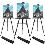 RRFTOK Art Painting Display Easel Stand,72Inches Adjustable Easels for Painting Canvases Height from 22-72”for Table-Top/Floor Paint and Displaying,Black - 3-Pack. - style: 72B 3-pack