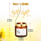 Rotatable Rose Scented Candle Gifts, Hummingbird Gifts for Women - color: Rose-Hummingbird
