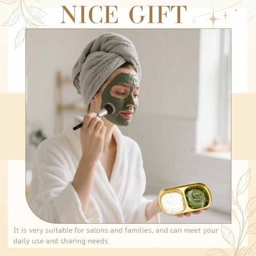 Teenyyou 4 Pcs DIY Esthetician Bowls Face Mask Tray Esthetician Supplies Stainless Steel Compartment Serving Tray Women Skincare Products for Spa Salon Aesthetician Beauty, Nail Art(Gold,Small) - color: Gold, size: Small