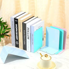 6 Pairs Metal Bookends Book Stopper for Shelves Office Book Holder Library Bookend for Heavy Books Desk Home Bookshelf School