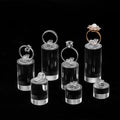 7 Pcs Clear Acrylic Ring Display Stand, Crystal Cylinder Holder for Jewelry Showcase, Engagement Wedding Rings, Perfect for Store Countertop, Photography, and Gift Presentation - color: Cylinder