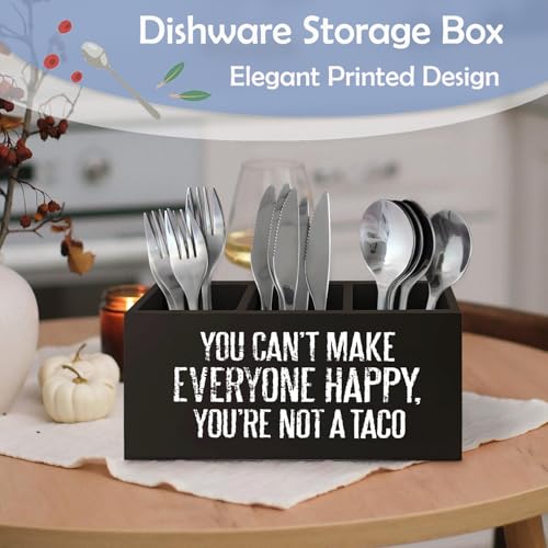 SNNDER Funny Office Pen Holder, Inspirational Desk Decor, You Can't Make Everyone Happy You're not a Taco Acrylic Pen Pencil Holder Organizer for Home Office Desk Accessories, - color: You Can't Make Everyone Happy