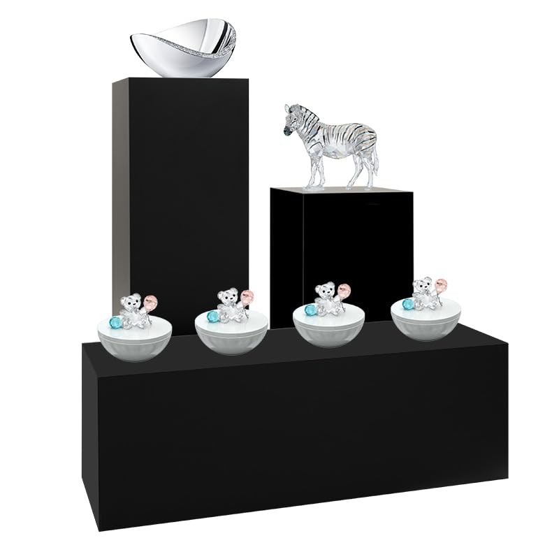 shopPOPdisplays Black Laminate Display Pedestal - Fully Assembled - Museum-Quality for Sculptures, Retail Displays, Trophies with Matte Finish - 200 lb. Capacity (12" W x 12" L x 24" H) - size: 12" W x 12" L x 24" H