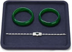 Microfiber Jewelry Trays Stackable Ring Earring Bracelet Necklace Bangle Watch Display Tray Drawer Organizer 7.87 * 7.08 * 0.59inch (Blue - color: Blue, size: 18*20cm Tray