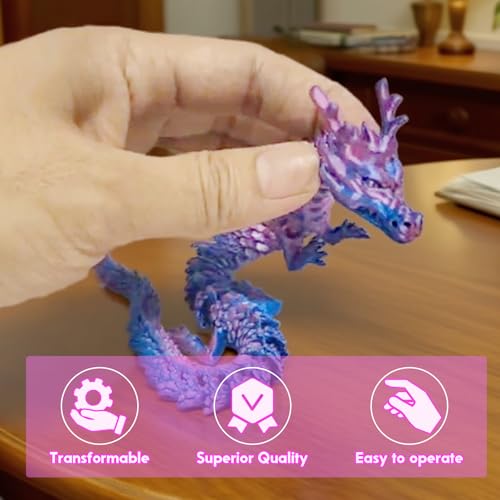 3D Printed Figurines Art Sculpture Toy Office Desk Shelf Decoration Colorful Abstract Sculpture Pieces Creative Display Decor - color: Dragon, size: F