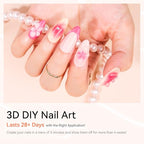 Makartt 3D Nail Sculpting Gel: Clear No Wipe Formula for Embossed Nail Art, Chrome Powder & Rhinestones, Thick UV LED Cured Glue for DIY and Salon, 15ml - color: A01-Clear