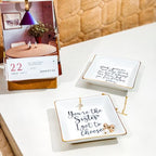 Friendship Endless Jewelry Dish Tray - Ceramic Trinket Dish - Last Minute Birthday Gift For Women & Friends - style: Friendship Endless