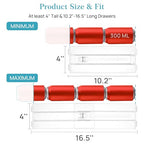 Vtopmart 12 Pack Drawer Dividers for Clothes, 4" High 10.2"-16.5" Adjustable Expandable Dresser Drawer Organizer, Clear Plastic Separators for Dresser, Baby Clothing, Underwear, Cosmetic, Toiletries - size: 4" H,10.2-16.5" L