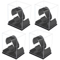 Watch Display Stand with Box 4PCS C Shape Single Watch Bracelet Display Rack Wrist Watch Display Holder Riser Fine Exhibition Store Trade Show for Jewelry Display Home Decor Retail Use