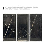 WeDoDecor Luxury Real Black Marble Bathroom Small Tray Vanity Decorative Rectangular Stone Tray for Countertops Dresser Guest Towels Holder Makeup Cologne Organizer for Toilet Tank Bathroom Accessory