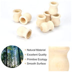 GORGECRAFT 1.5 Inch 10pcs Unfinished Wood Candle Cups Blank Candle Holders Wooden Candlesticks 4/5 Inch Hole Classics Flower Container for Hand Painting Crafts Home Wedding Decorations (Pack of 2) - size: 1.57x1.34inch,0.8inch (Pack of 2)