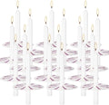 100 pcs Church Candles with Drip Protectors for Devotional Candlelight Vigil Service, Unscented White 5" H X 1/2" D, No Smoke, Shabbat, Praye - color: 100 White Color