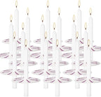 100 pcs Church Candles with Drip Protectors for Devotional Candlelight Vigil Service, Unscented White 5" H X 1/2" D, No Smoke, Shabbat, Praye - color: 100 White Color