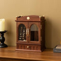 KINTNESS Magic House Style Black Walnut Wooden Jewelry Box - Solid Wood Large Jewelry Organizer with Secret Compartment for Women Girls, Jewelry for Bracelet, Necklace, Ring - style: Magic House Design