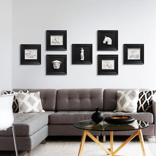FOLKOR LIFE Cherub Angels Framed Wall Art Sculpture for Modern Classical Decor, Black and White Wall Decor Greek Mythology Cupid God of Love Classic Figurine for Room Decor, Gift for Anniversary - color: Cupid Statue SY01