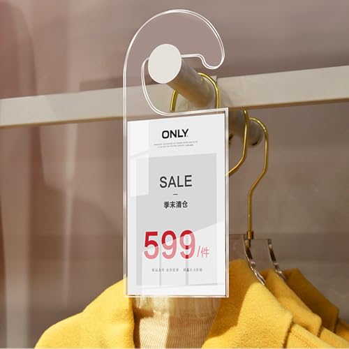 2 Pack Label Holder Price Tag Displays Sign Holder Data Card Holder Ads Display Stand for Retail Store Clothing Price Tag (S 70*100mm/2.76*3.94inches) - size: S 70*100mm/2.76*3.94inches