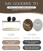 2 Tier Metal Frame Perfume Organizer in black - morden, stylish, minimalist tiered tray for Watch, Jewelry, Brooch Skincare, - Elegant Countertop Display Shelf for Dresser, Vanity, Bathroom