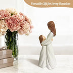 Mother Daughter Embracing Resin Figurine, 6" H,Sentimental Gifts for Mom & Daughter, Birthday Wedding Mother's Day Heartfelt Keepsake Decor - style: Embrace