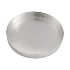 Temari Hammered Silver Round Serving Tray – Elegant Metal Platter for Appetizers, Desserts, Fruit, and Entertaining