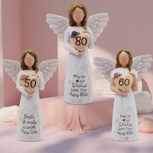 80th Birthday Gifts for Women, 80th Birthday Decorations for Women, Sculpted Hand-Painted Figurine - style: 80th Birthday Gifts
