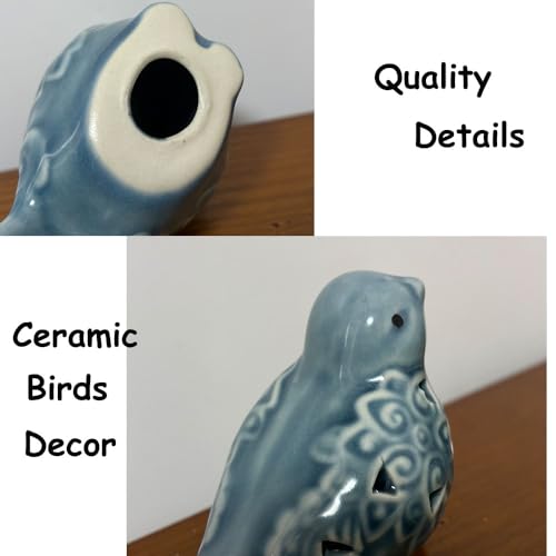 Small Animal Statues, Ceramic Bird Statues, Home Office Decor, Small Decor for Cabinet Shelves Entryway Bookcase TV Stand, Micro Landscape Accessories (Birds) - color: Birds