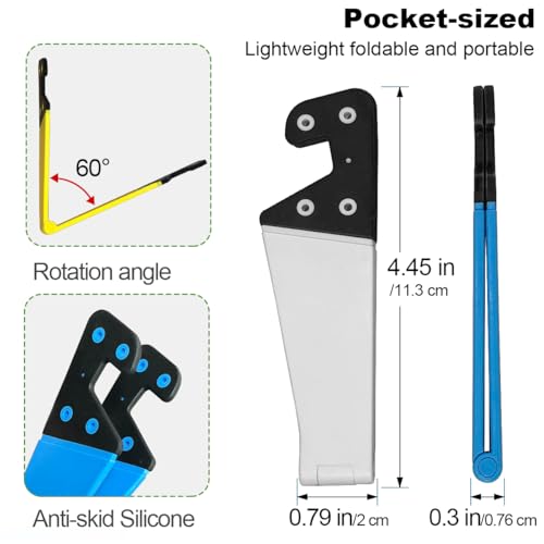 4 Pack Cell Phone Stand, Foldable Phone Holder for Desk Compatible with Phone 16 15 14 13 12 11 Pro Xs Xs Max Xr X 8, Nintendo Switch, All Phones - color: Polychrome Portable