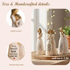 NAN ZAI NAN FANG 3-Piece Set Mother Daughter Figurine 5.5" Gifts for Mom from Daughter Resin Sculpted Hand-Painted Figure Mothers Day Birthday Thanksgiving for Moms Step-Mom Mother-in-Law - style: Mother Daughter Set