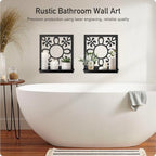 Candle Wall Sconce, Retro Wall Hanging, Farmhouse Wall Art for Living Room Bedroom Bathroom (2 Pack 11.8 x 13 in) - color: Black- Tasteful