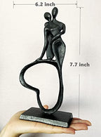 Eternal Love Cast Iron Sculpture, Romantic Couple Statue, Modern Metal Art, Wedding Anniversary Engagement Valentine's Day Gift - style: Eternal Love