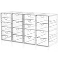 YFXCVSL Acrylic Makeup Organizer with 19 Drawers, 4 Pack Clear Storage Drawers, Bathroom Makeup Organizer for Palettes, Cosmetic, and Beauty Supplies,Ideal for Vanity, Cabinet,Desk Organization - size: 19 Drawers
