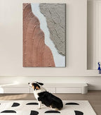 Hand Painted Abstract Thick Texture Art Oil Painting Minimalism Wall Art Oil Painting Texture Wall Art on Canvas 36x24 Inch - color: Yi002