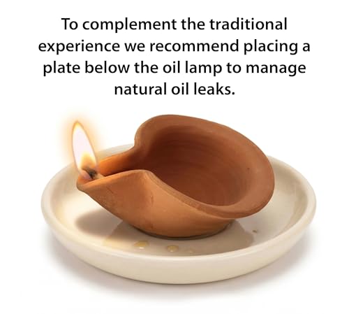 Canaanite Biblical Clay Oil Lamp – Authentic Terracotta Replica from The Time of The Bible - Handmade in The Holy Land for Christian and Jewish Prayer or Gift - color: Herodian - Biblical Brown Canaanite