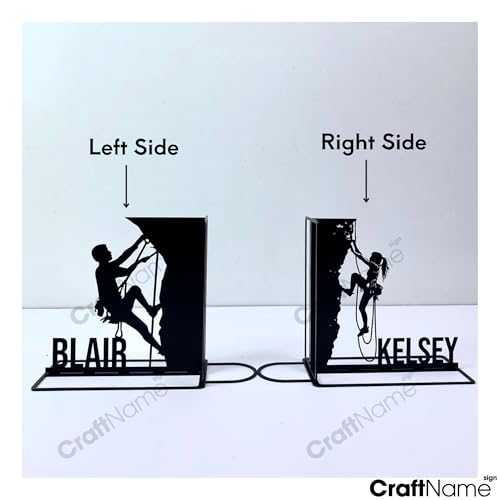 Custom Mountain Climbing Bookends for Shelves Decorative, Climbing Book Shelf Holder, Climber Book Ends Metal Art, Book Stopper for Heavy Books - color: Design 15
