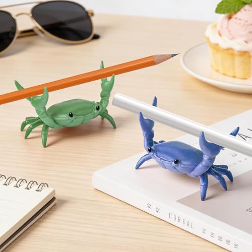 Desk Crab Pen Holder, Creative Weightlifting Crab Pencil Stand, Organizer for Small Items, Cute Office Decor (4pc) - color: 4pc