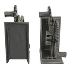 Design Toscano Industrial Gear Sculptural Iron Bookends