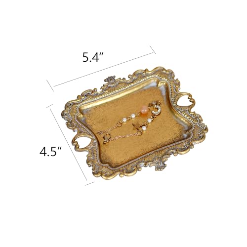 Ring Holder Jewelry Dish, Gold Trinket Tray for Rings,Wedding Gift for Women