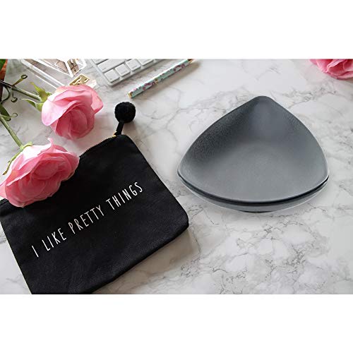 Binoster Black ring jewellery tray organiser tray, dresser decor key flat jewellery bowl decorative oval dish - color: Triangle