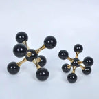 Luxurious Black Crystal and Alloy Molecular Ball Living Room Desktop Decoration Crystal Molecules, for Birthday Friends Gatherings, Home or Office Counter Decoration Accessories