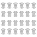 Candlestick Holders - 24 Pack Glass Candlestick Holders, 2.36" Height Clear Taper Candle Holders for Candlesticks, Small Centerpiece for Wedding, Festival, Party Decor (24, Clear)