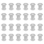 Candlestick Holders - 24 Pack Glass Candlestick Holders, 2.36" Height Clear Taper Candle Holders for Candlesticks, Small Centerpiece for Wedding, Festival, Party Decor (24, Clear)
