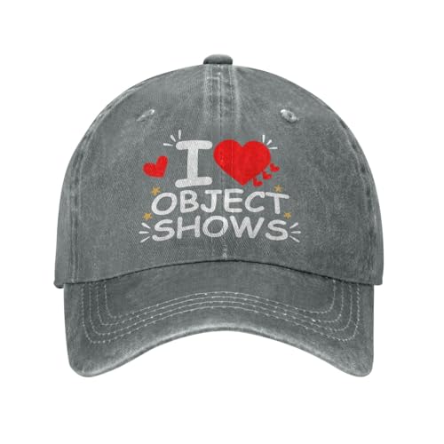 I Love Object Shows Caps for Men Object Shows Mens Baseball Hats - color: Gray