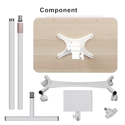 Floor/Desktop Standing Book Stand,Solid Wood, Music Stand for Sheet Music with Tray, 4 Lockable Casters, Reading Stand with Page Clips, Height from 20-51in, for Laptops, Bible/Cookbook - style: 20-51in pulley