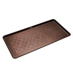 All Weather Boot Tray, Extra Large Size Water Resistant Plastic, Multi-Purpose for Shoes, Pet Feeding Trays, Mudroom Entryway, Garage, Indoor or Outdoor – Extra Large, 40”x20”(Brown) - style: Brown