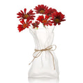 WHJY Glass Purse Vase for Flowers, Glass Bag Vase, Matte Aesthetic Flower Vase Unique Home Décor for Wedding, Dinning, Bookshelf - size: Large
