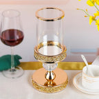 Hurricane Candle Holders for Pillar Candle, Pillar Candle Holder, Crystal Candlesticks Holder for Dining Coffee Table, Wedding,Events,Parties, Home Decor YL031SD - size: 1 crystal ball
