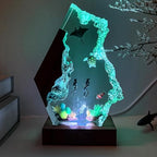Scuba Diving Resin Ocean Lamp,Handmade 3D Ocean Night Light With Woodden Base,Variable Lights, Scuba Diver Gifts, Diving Enthusiast Collectibles, Unique Birthday Holiday Gifts for Men & Women(M 8"x5") - color: Scuba Divers, size: M