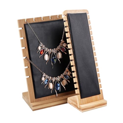Necklace Display Stands for Selling Necklace Holder Necklace Display Storage Jewelry Display Storage Set 3PCS (Black) - color: Black