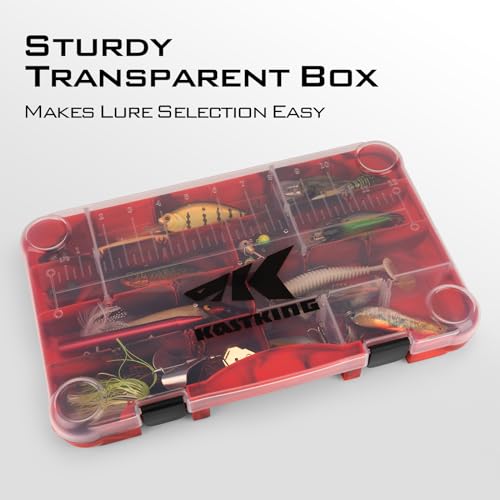 KastKing Tackle Boxes, Plastic Box, Plastic Storage Organizer Box with Removable Dividers - Fishing Tackle Storage - Box Organizer - 2 Packs /4 Packs Tackle Trays - Parts Box - color: Red Camouflage, size: 3700(4Pack)