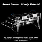 xydstay Acrylic Brochure Holder 8.5x11 Inches, 3 Tier Clear Display Stand Slant Back Design, Plastic Table Stand Sign Holder with Divider Wall Mount xydstay Acrylic Brochure Holder 8.5x11 Inches, 3 Tier Clear Display Stand Slant Back Design, Plastic Table